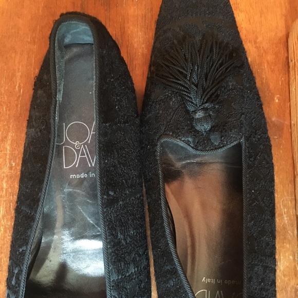 Joan and David Black Brocade Loafers Size 9 - Picture 3 of 6